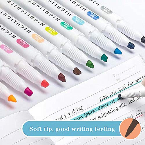 YOOUSOO 25 Pack Pastel Highlighters Assorted Colours, Dual Tip Bible Highlighter, Chisel Tip Mild Highlighters No Bleed Fluorescent Highlighter Pens for School Student Office Journals - Image 3