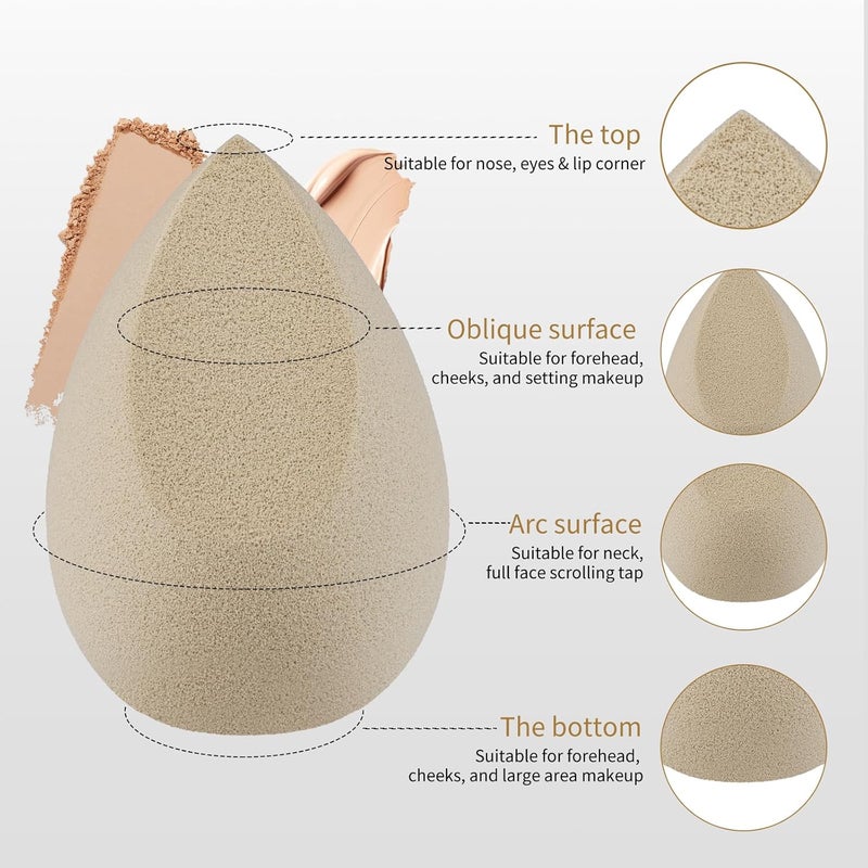 SaDM Shiny Premium Makeup Sponge for a Flawless Finish | Diamond Cosmetic Sponge for Blending Foundation & Concealer - Image 2
