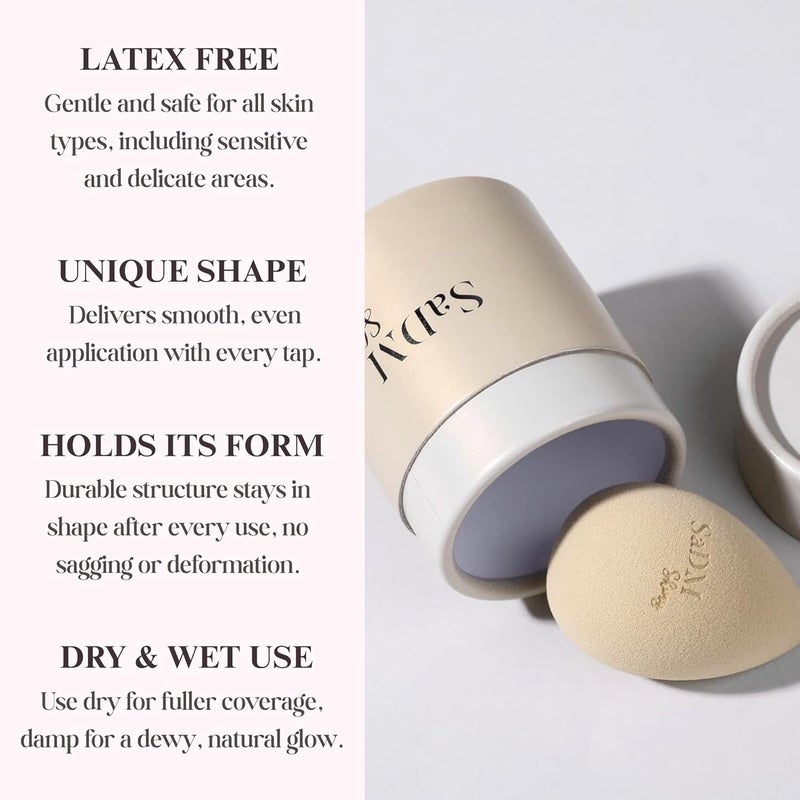 SaDM Shiny Premium Makeup Sponge for a Flawless Finish | Diamond Cosmetic Sponge for Blending Foundation & Concealer - Image 4
