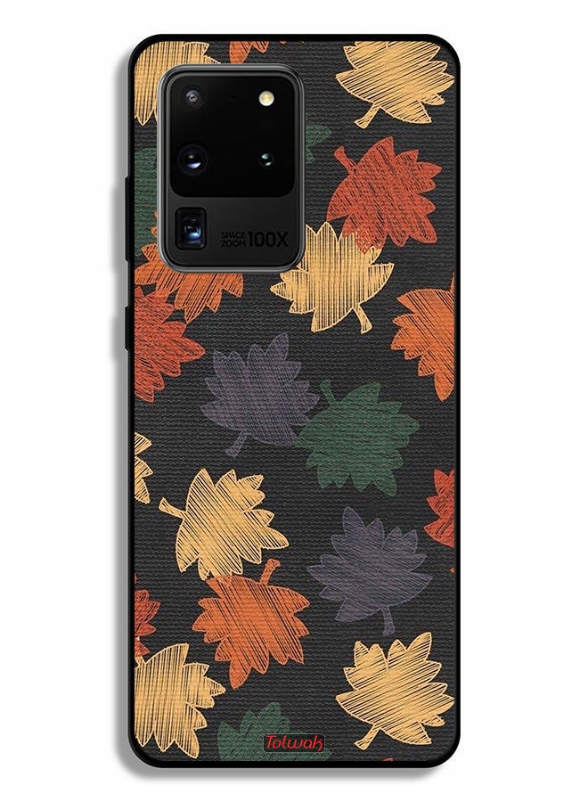 Tolwak Samsung Galaxy S20 Ultra 4G Protective Case Cover Autumn Leaves Art - Image 2
