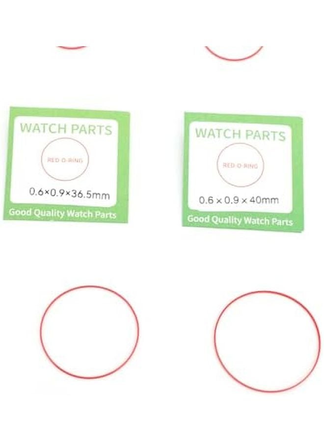 Red Watch Gasket O Ring Water Proof Kit 49pcs Plastic Back Cover Seals Set 16mm to 40mm - Image 3