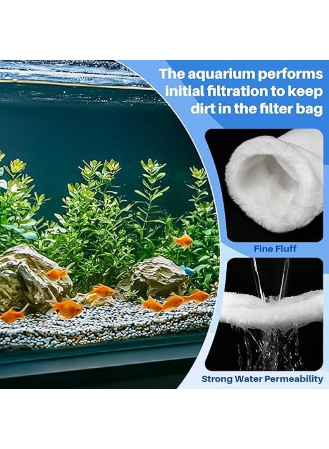 هوانغكسين جوارب فلتر الحوض - أكياس فلتر 20*45 سم للوسائط الفلترية لحوض أسماك المياه المالحة، الحوض، البرك، الحديقة، المياه المالحة، المياه العذبة، النباتات، السلاحف - Image 5