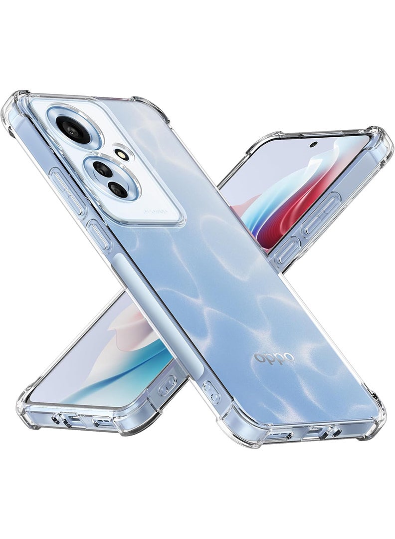 Theodor Oppo F25 Pro Clear Case, Shock-Absorption TPU Cell Phone Cover with Reinforced Corners, Soft Flexible & Crystal Clear Protective Bumper Case - Image 1