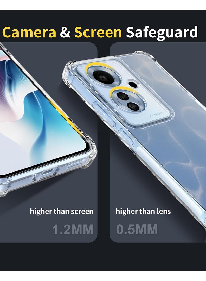 Theodor Oppo F25 Pro Clear Case, Shock-Absorption TPU Cell Phone Cover with Reinforced Corners, Soft Flexible & Crystal Clear Protective Bumper Case - Image 4