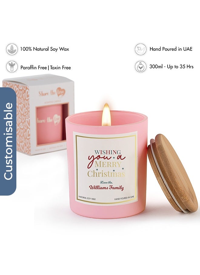 Share the Love Personalised Soy Scented Candle - Merry Christmas Edition  - Image 3