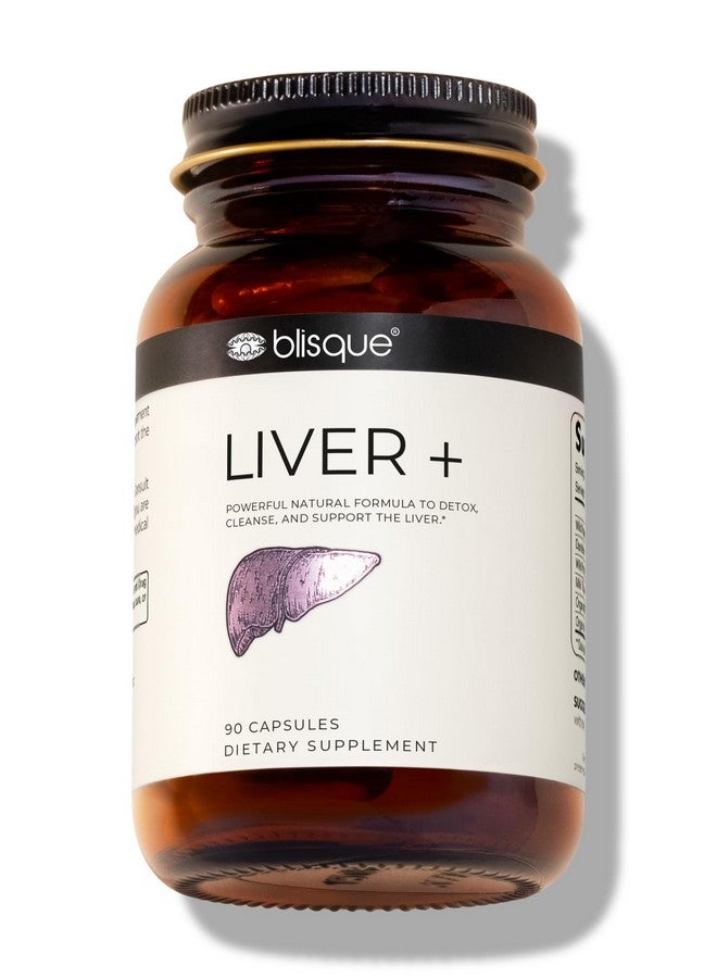 Blisque - Liver Complex Supplement to Detox, Cleanse, and Repair The Liver | Doctor Approved | Natural Ingredients | Milk Thistle, Dandelion, and Burdock Root | 90 Capsule Pills - Image 1