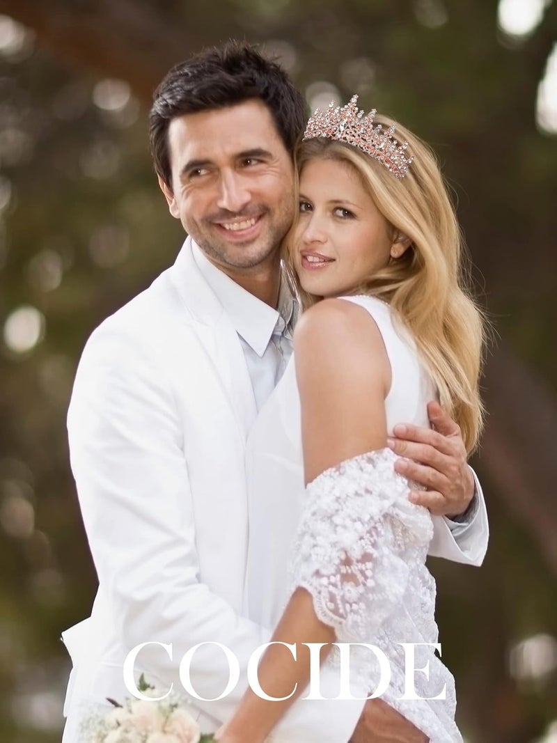 Cocide Tiara and Crown for Women Crystal Queen Crown Rhinestone Tiara for Girl Bride Wedding Hair Accessories for Bridal Birthday Party Prom for Halloween Cos-play Costume Christmas - Image 2