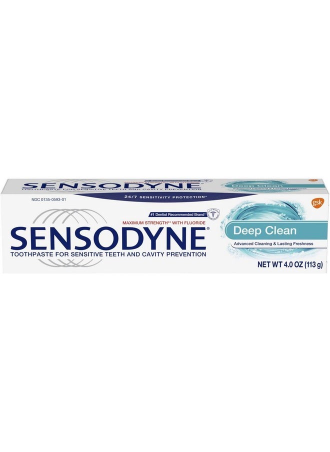 Sensodyne Sensodyne Deep Clean Sensitive Toothpaste, Cavity Prevention and Sensitive Teeth Treatment - 4 Ounces (Pack of 2) 