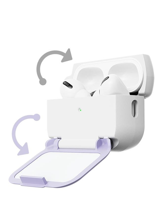 Zaboon Case For AirPods 4 Mirror Stand Silicone Earphones Protective Case - Image 5