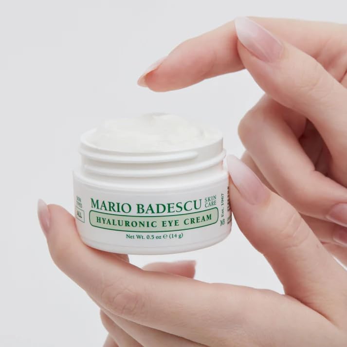 MARIO BADESCU كريم العين الهيالورونيك من ماريو بادسكو، 0.5 أونصة مع كريم الليل من ماريو بادسكو بالطحالب للبشرة المختلطة والدهنية والحساسة | مرطب خالي من الزيوت - Image 4
