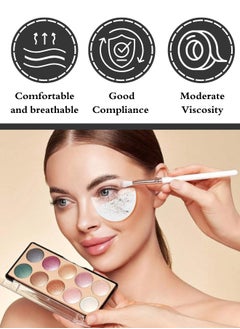 TRENZ Eyeshadow Shields for Eye Makeup,Eyeshadow Pads Professional Stencils Lint Free Under Eye pads Under Patches Guards Prevent Makeup Residue - 50 pcs  - Image 2