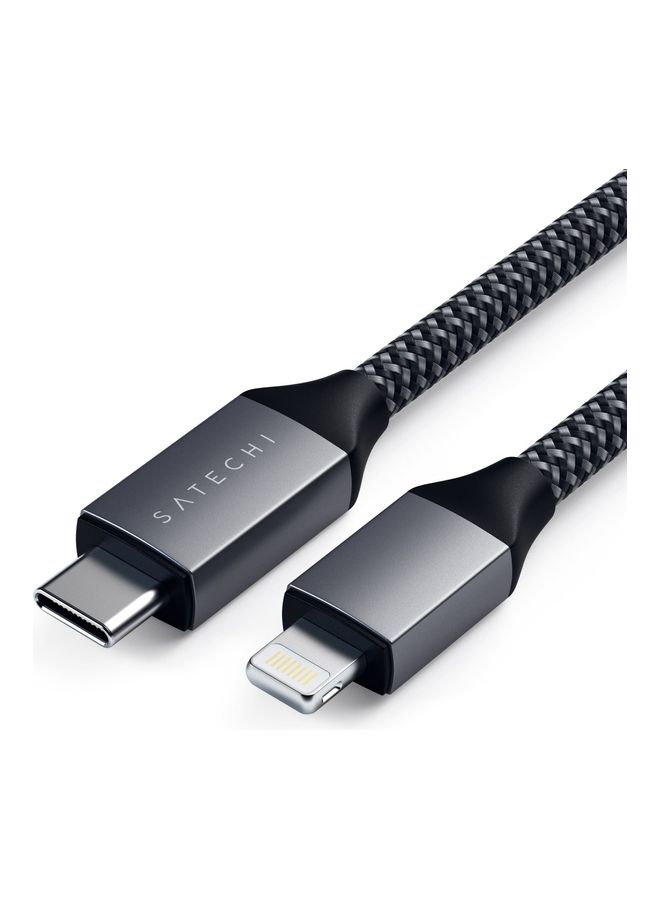 SATECHI USB-C To Lightning Charging Cable 6 Feet Black - Image 2