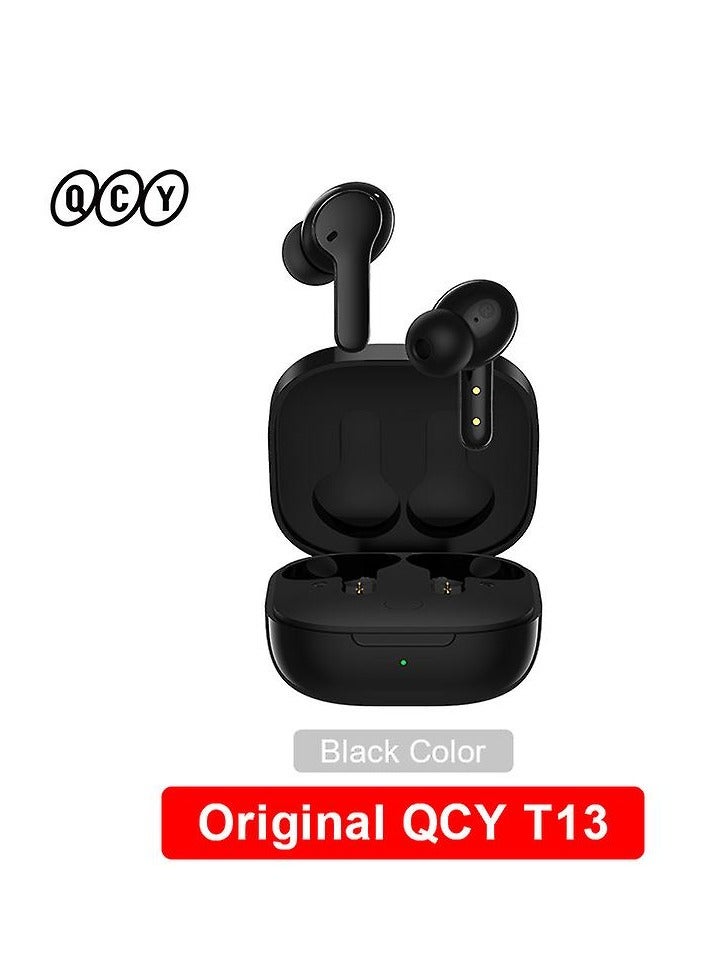 QCY T13 True Wireless Earbuds Bluetooth 5.1 Headphones Touch Control With Charging Case IPX5 Waterproof Stereo Earphones In-Ear Built-In Mic Headset 40H Playtime Black - Image 2