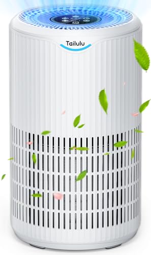 Tailulu Air Purifiers for Home Large Room Up to 1500 Sq Ft, Tailulu H13 HEPA Air Filter Cleaner, Smoke Dust Pollen, 15dB Sleep Mode Air Purifiers for Bedroom Living Room, Kitchen, Office - Image 1