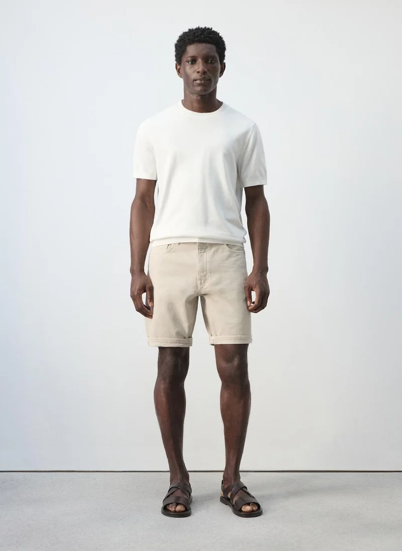 Mango Man  Slim-fit denim bermuda shorts for Men | Best Price UAE