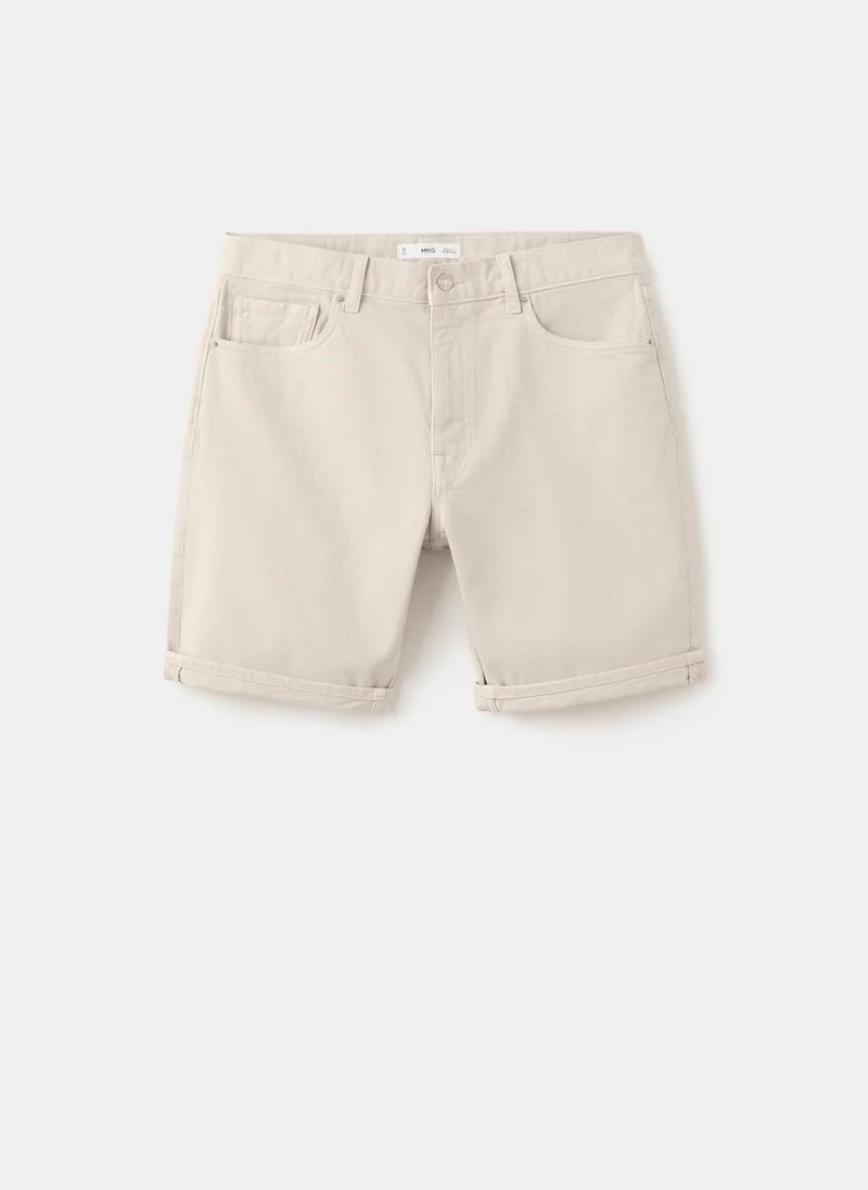 Mango Man  Slim-fit denim bermuda shorts for Men | Best Price UAE