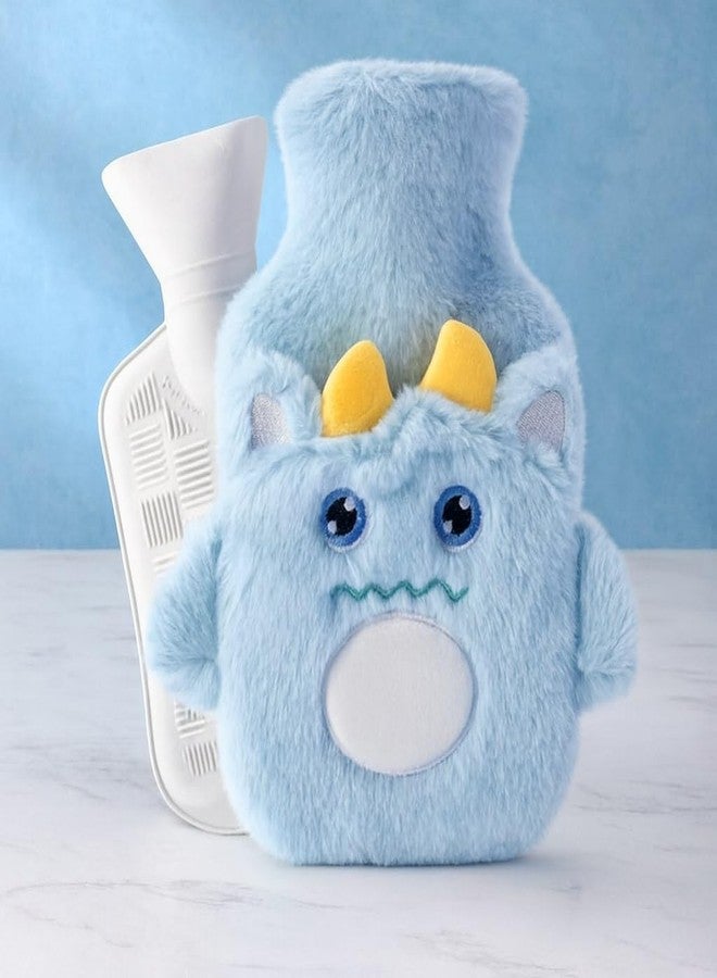 Nuvex Cute Hot Water Bottle with Plush Cartoon Cover Long-Lasting Hot & Cold Pack for Menstrual Cramps, Back & Shoulder Pain, Leak-Proof Hand Warmer & Foot Comfort Therapy, Hot Compress (1000ml) - Image 1
