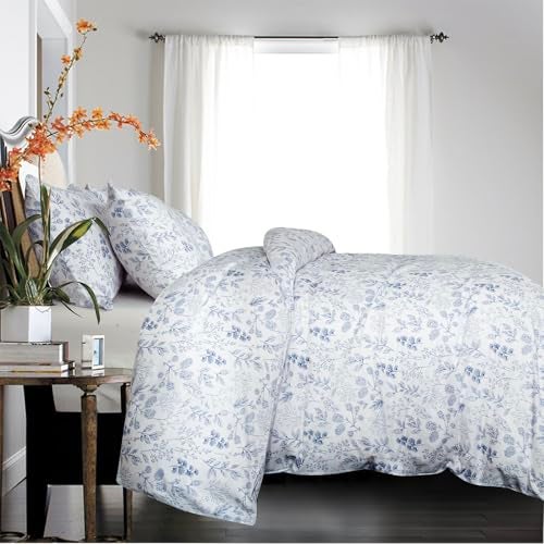 BUPIRD King Duvet Cover Set Floral 100% Brushed Microfiber 3 Pieces Vintage Chic Floral Garden Vibrant Botanical Floral Pattern Printed King Duvet Cover Flower with Zipper Closure (Floral, King) - Image 3