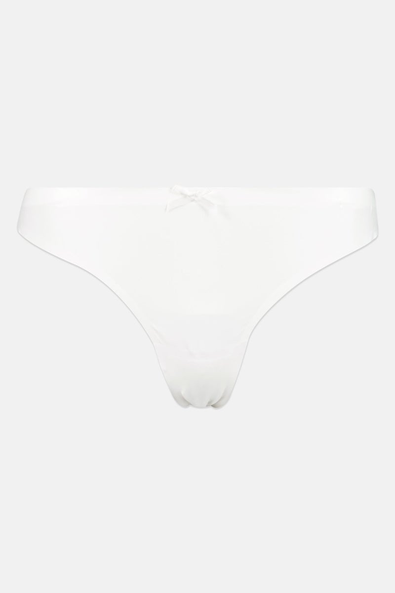 bebe Women 3 Piece Plain String Briefs, Multicolor - Image 3