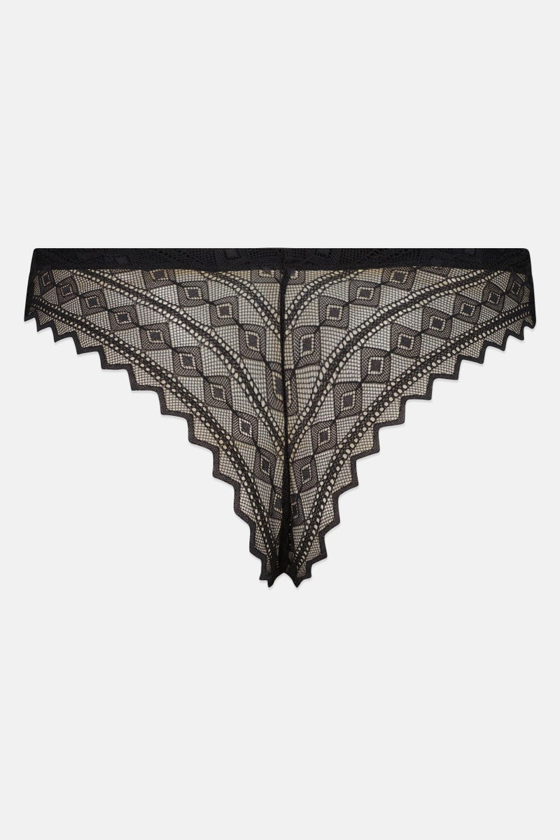 bebe Women 3 Piece Plain String Briefs, Multicolor - Image 5