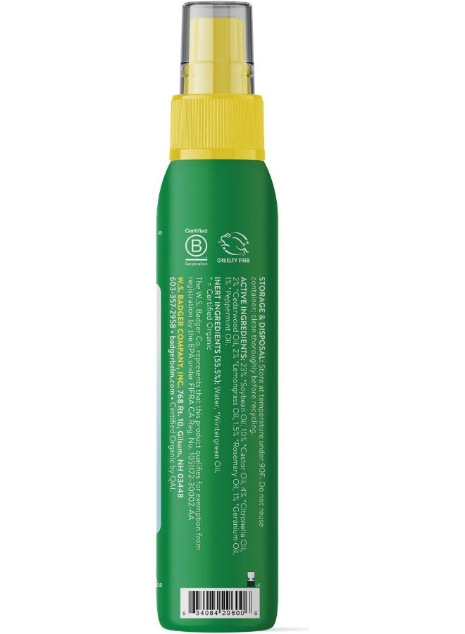 Badger Badger Bug SprayOrganic Deet Free Mosquito Repellent With Citronella & LemongrassNatural Bug Spray For PeopleFamily Friendly Bug Repellent4 Fl Oz (2 Pack)  - Image 2