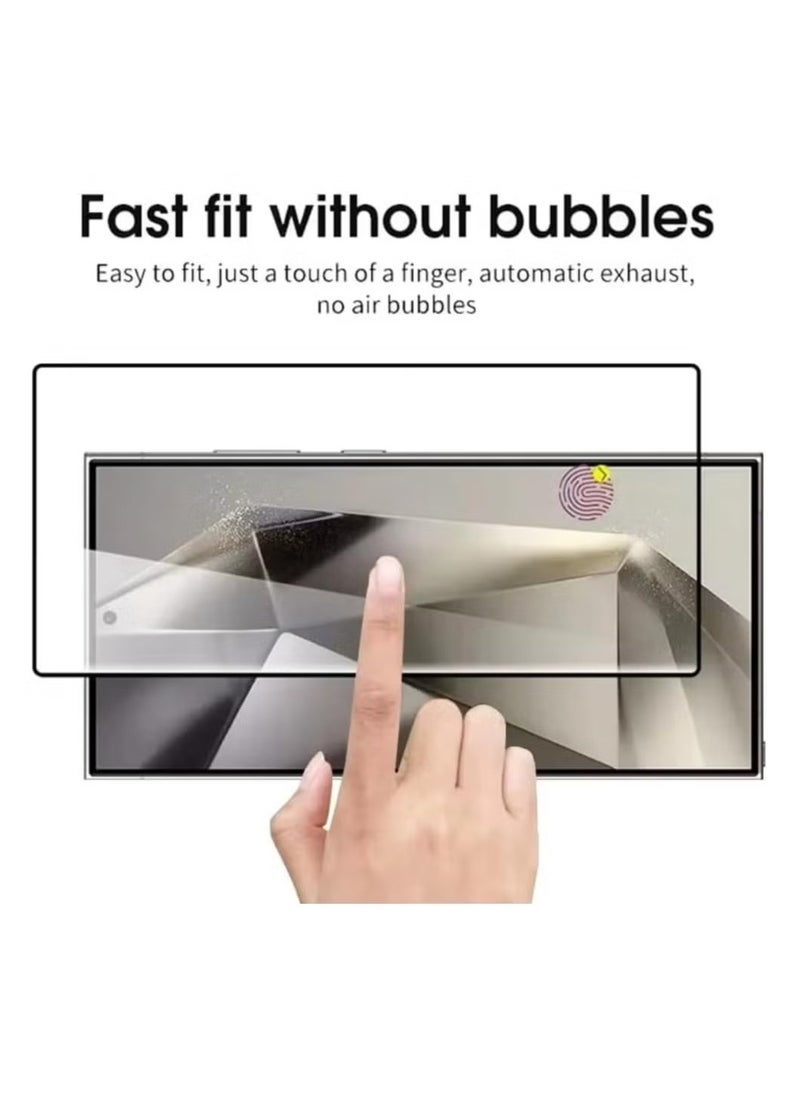 Generic One Minute Screen Protector for Samsung Galaxy S25 Ultra Tempered Glass Screen Protector Full Glue Edge to Edge 9H Hardness Anti Fingerprint Scratch Resistance Glass Fingerpint work  - Image 5