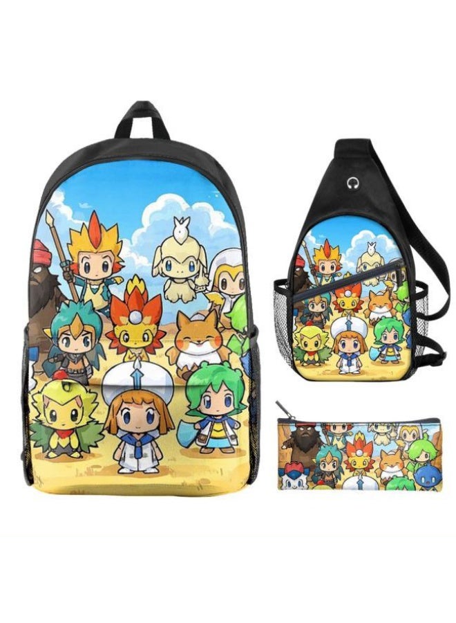 Universal cartoon new three-piece schoolbag - 924 - Image 2