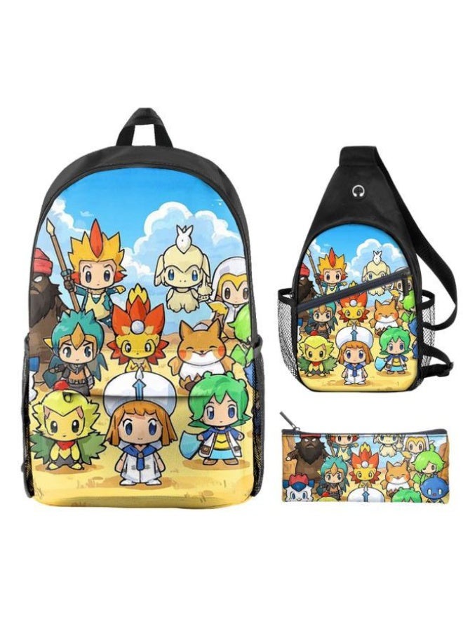 Universal cartoon new three-piece schoolbag - 924 - Image 1