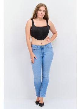 Levi's Women Skinny Fit Stretchable Wash Denim Jeans, Blue  - Image 4