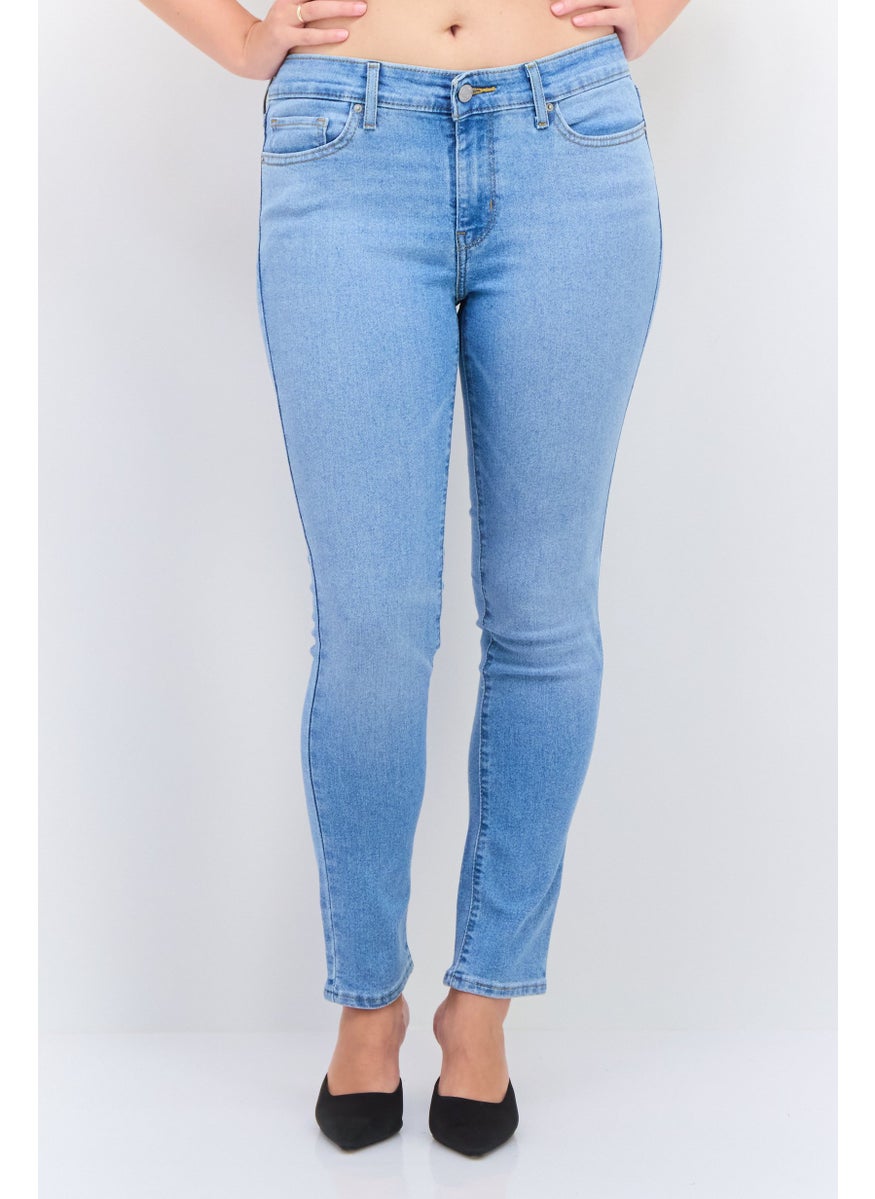 Levi's Women Skinny Fit Stretchable Wash Denim Jeans, Blue  - Image 1