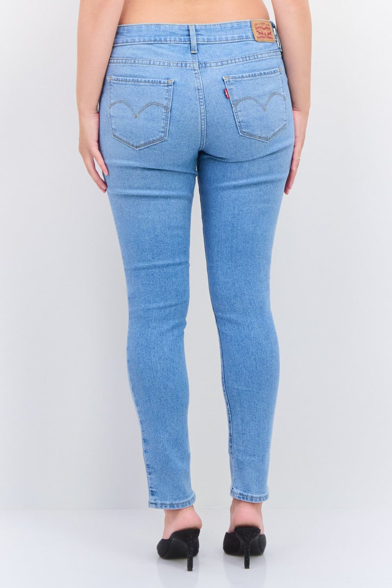 Levi's جينز دنيم ضيق للنساء قابل للتمدد، أزرق - Image 2