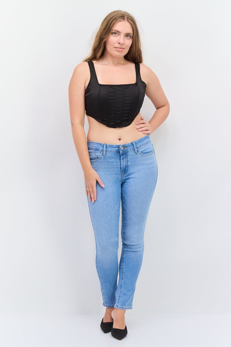 Levi's جينز دنيم ضيق للنساء قابل للتمدد، أزرق - Image 4