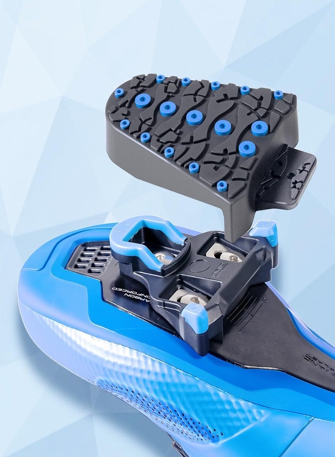 CNCLOL CNC SPD-SL Cleat Covers, Road Bike & Cycling Shoe Non-Slip Rubber Protector Compatible with Shimano SM-SH10/SM-SH11/SM-SH12/SM-SH45, Blue - Image 2