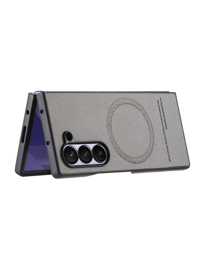 اس-توب جراب لهاتف Samsung Galaxy Z Fold3 5G مصنوع من جلد التويل مع غطاء خلفي مغناطيسي للهاتف - Image 3