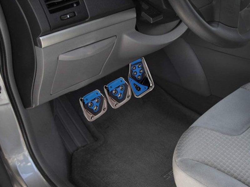 Selifaur - 3 Pcs Blue Non-Slip Manual Car Pedals kit Pad Covers Set for Innova 2005-12 - Image 3