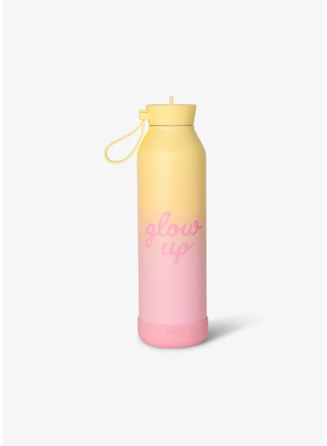 Citron Citron - Glow Up Stainless Steel Vacuum Insulated Water Bottle - Pink Yellow - 750 ml