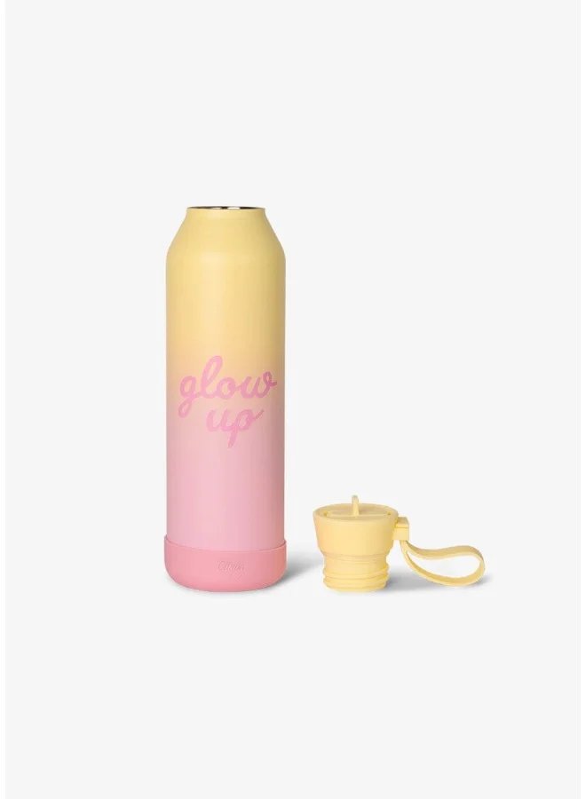 Citron Citron - Glow Up Stainless Steel Vacuum Insulated Water Bottle - Pink Yellow - 750 ml