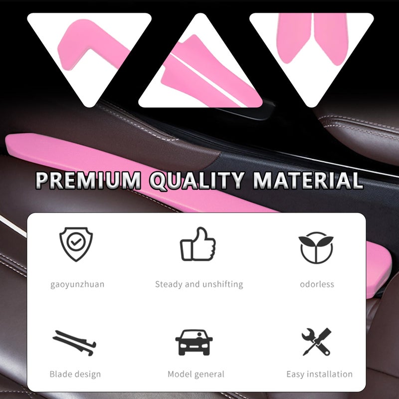 Junecarp Car Seat Gap Filler 2 Pack,Car Gap Filler Organizer to Impede Items from Dropping,Essential Interior Car Accessories Seat Gap Plug (Pink) - Image 3