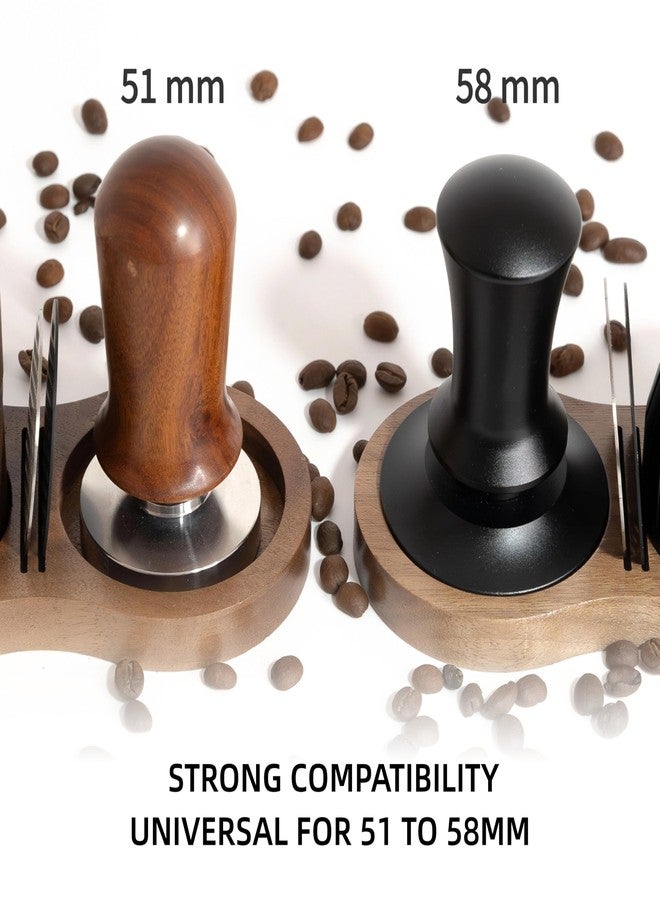 NEOUZA Coffee Tamper Stand Holder for Tamper, Distribution Tool, Puck Screen, Walnut Wood,51mm 53mm 58mm Universal - Image 5