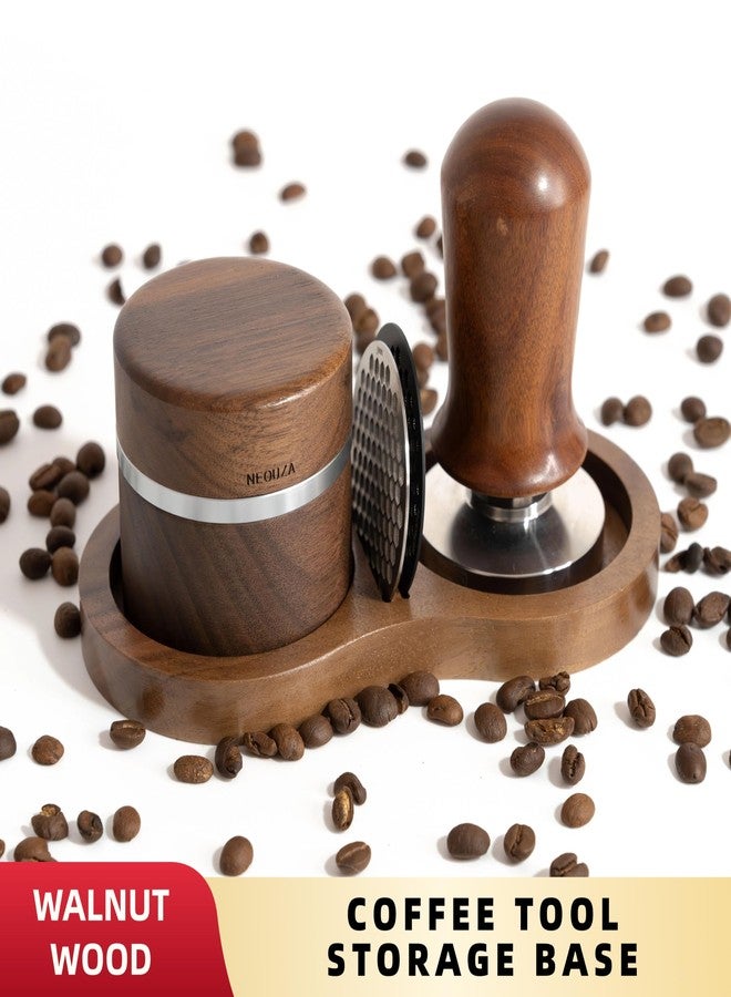 NEOUZA Coffee Tamper Stand Holder for Tamper, Distribution Tool, Puck Screen, Walnut Wood,51mm 53mm 58mm Universal - Image 2