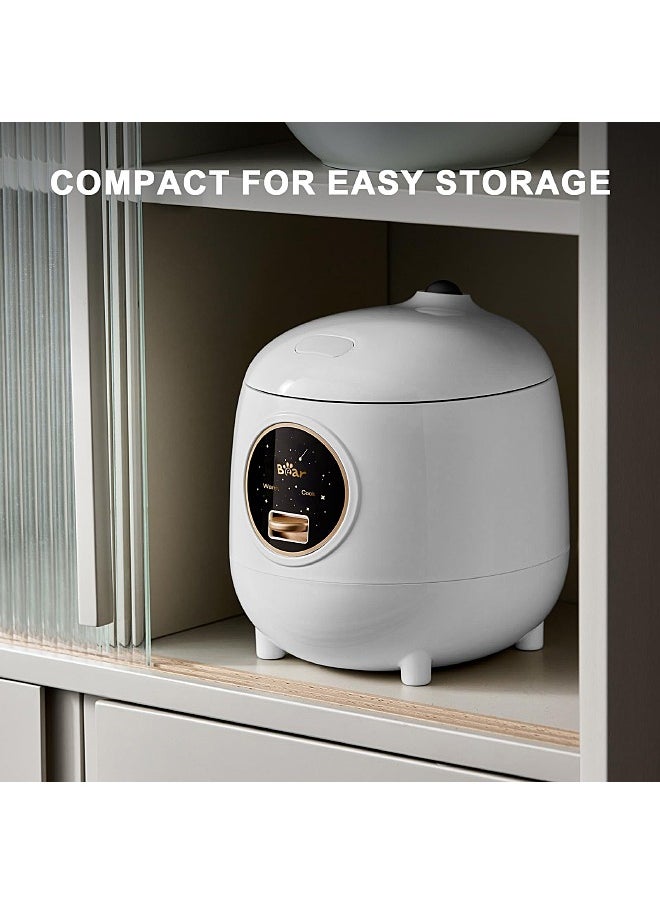 Bear - Mini Electric Rice Cooker - One Button to Cook and Keep Warm Function - Multifunctional Cookware - 200W - 1.2L - Image 1
