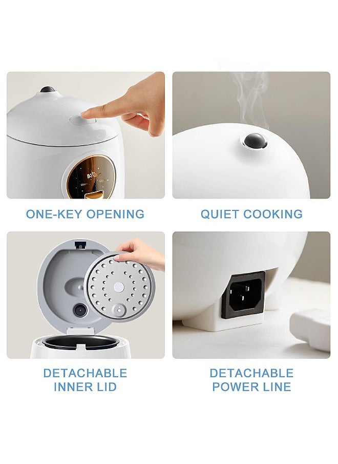 Bear - Mini Electric Rice Cooker - One Button to Cook and Keep Warm Function - Multifunctional Cookware - 200W - 1.2L - Image 1