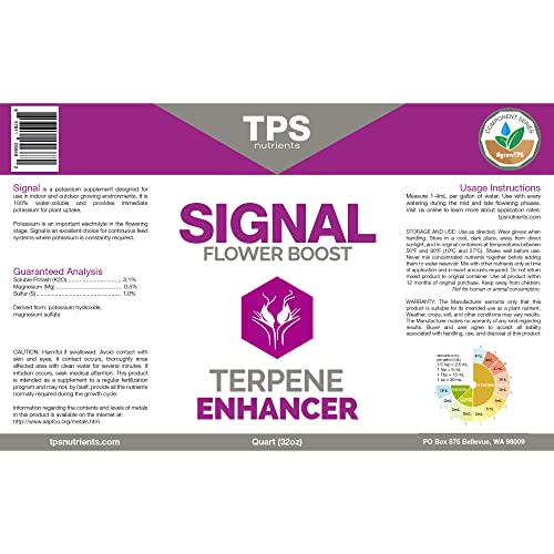 TPS NUTRIENTS Signal Terpene Enhancer Plant Nutrient and Supplement, Flower Hardener and Increases Flavor by TPS Nutrients, 1 Quart (32 oz) - Image 2