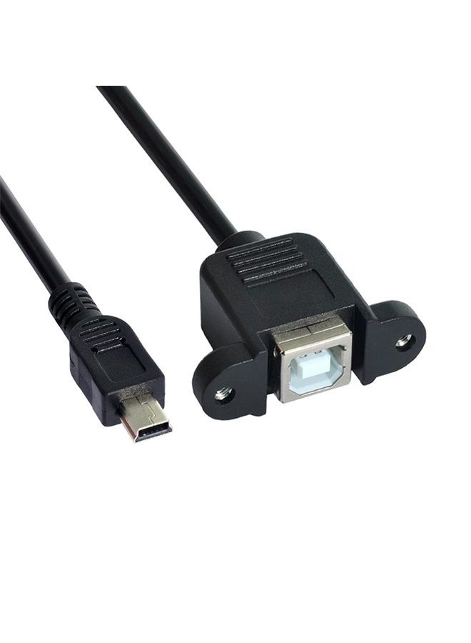 Chenyang Mini USB 5pin Male to USB B Female Panel Mount Type Cable 20cm with Screws - Image 1