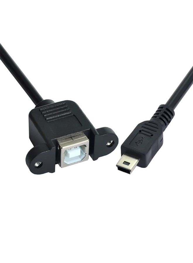 Chenyang Mini USB 5pin Male to USB B Female Panel Mount Type Cable 20cm with Screws - Image 2