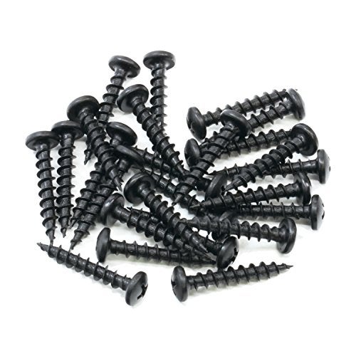 ROK 100 Pack Rok Hardware #8 x 1" Coarse Deep Thread Pan Head Screws Black Phosphate Wood MDF - Image 2