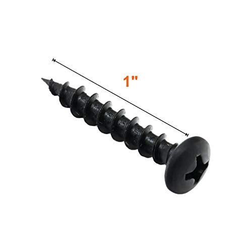 ROK 100 Pack Rok Hardware #8 x 1" Coarse Deep Thread Pan Head Screws Black Phosphate Wood MDF - Image 3