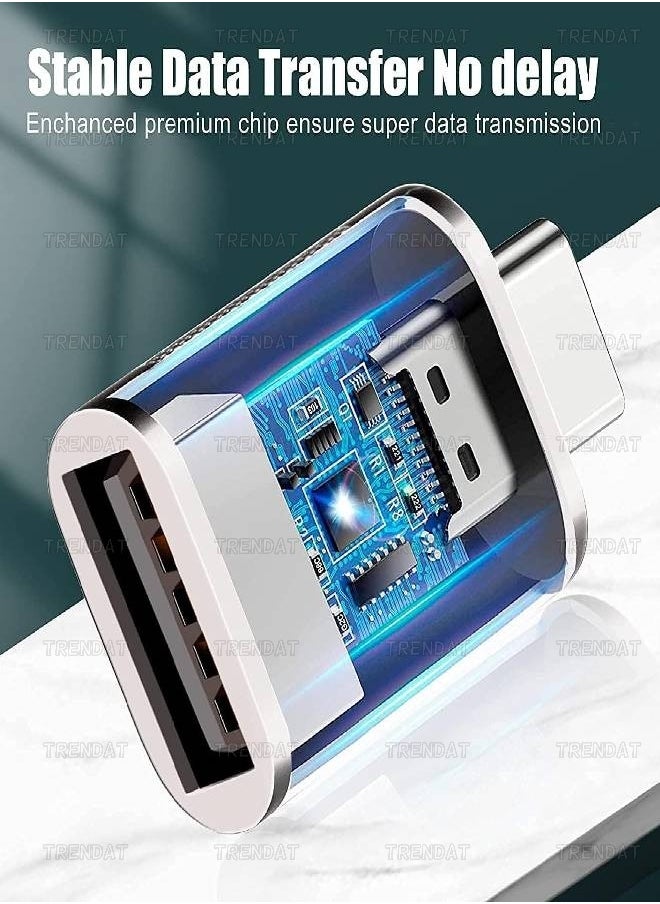 ماركة غير محددة - محول او تي جي تايب سى الى USB 3.0 متوافق مع ماك بوك ومحول جالكسي USB وون بلس وماك بوك وجميع الاجهزة من النوع سي - عدد 2 قطعة اسود - Image 1