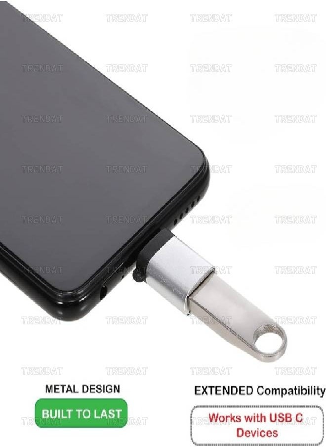 ماركة غير محددة - محول او تي جي تايب سى الى USB 3.0 متوافق مع ماك بوك ومحول جالكسي USB وون بلس وماك بوك وجميع الاجهزة من النوع سي - عدد 2 قطعة اسود - Image 1