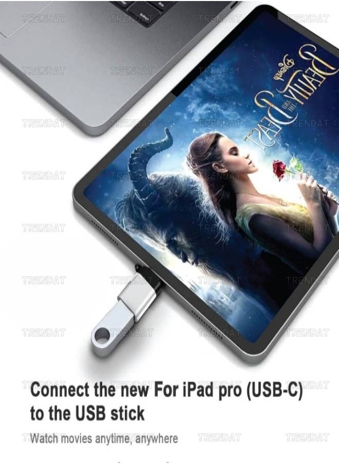 ماركة غير محددة - محول او تي جي تايب سى الى USB 3.0 متوافق مع ماك بوك ومحول جالكسي USB وون بلس وماك بوك وجميع الاجهزة من النوع سي - عدد 2 قطعة اسود - Image 1